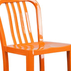 Flash Furniture Gael Commercial Grade 2 Pack 30" High Orange Metal - Image 9