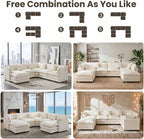 111.4" V-Shaped Corner Couch Sectional - Image 3