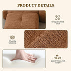 122" L Shaped Convertible Modular Couch, Cloud Couch Sectional - Image 7