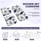 DANGHOOGY Wicker Chair Cushions, Waterproof Outdoor Loveseat Cushions - Image 6