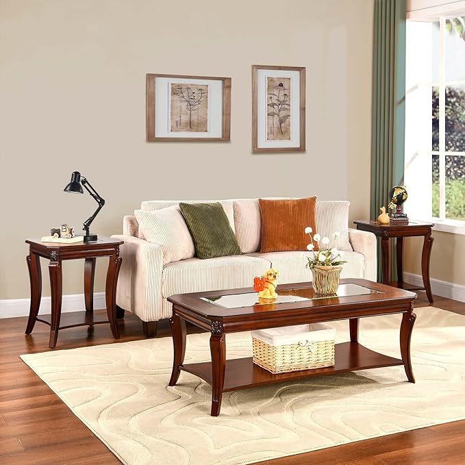 Living Room Tables Set of 3- One Coffee Table and Two End Table - Image 2