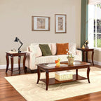 Traditional Distressed Farmhouse Style Coffee Table Set - Image 6