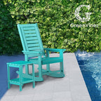 GREENVINES Outdoor Rocking Chairs | Set of 2 | Porch Rocker | HDPE Plastic | - Image 2