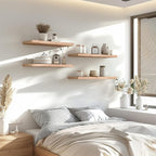 YYWUOJJ Wood Floating Shelves for Wall Decor, Rustic Wall Shelves for Bedroom - Image 3