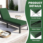2 Pcs Chaise Lounge Cushions Outdoor Set of 2, Outdoor Chaise Cushion - Image 6