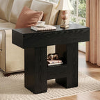 Tribesigns Farmhous End Table, 2-Tier Narrow Side Table - Image 3