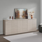 SICOTAS Buffet Cabinet with Storage Accent Sideboard Modern Credenza with Doors - Image 2