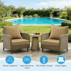 Outdoor Deep Seat & Back Cushion Set, 24 x 24 Inch Water Repellent and Fade - Image 3