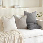 MIULEE Timeless Neutral Pillow Covers 18x18 Inch Set of 4 Mid Century Modern - Image 2