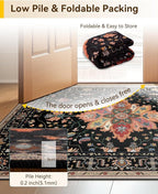 RELEANY Area Rugs 3'x4' Washable Non-Slip, Floral Vintage Distress Print - Image 5