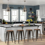 HAOBO Home 24" Backless Metal Counter Stool Height Bar Stools - Image 3