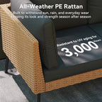 Aoxun 8 Piece Patio Furniture Set, 8 Seats Outdoor Sectional Sofas - Image 5