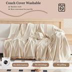 DREAMINGO Couch Cover Reversible Chenille Furniture Protector Sofa Covers - Image 6