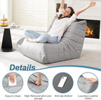 Hobestluk Giant Bean Bag Chair Lazy Floor Sofa, Memory Foam Fireside Sofa - Image 6
