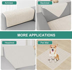 Foxdecor Couch Arm Covers Sofa Arm Cover, Arm Chair Covers Set of 2, Non-Slip - Image 5