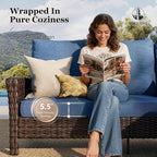 HERA'S HOUSE Wicker Patio Furniture Set, High Back Swivel Chairs - Image 4