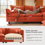 ELUCHANG 114" Oversized V-Shaped Cloud Couch Modular Sectional Sofa - Image 6