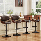 YaFiti Swivel Bar Stools for Kitchen Counter, Adjustable Bentwood Barstools - Image 7