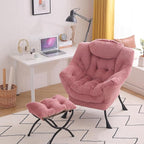 Tiita Lazy Chair with Ottoman, Comfy Leisure Sofa Reading Chair with Footrest - Image 7