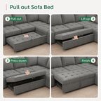 HONBAY Modular Sectional Sleeper Sofa - Image 6