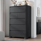 YANSNWO Minimalist Dresser and Nightstand Sets 4 Piece Bedroom Set, Wide & Tall - Image 5