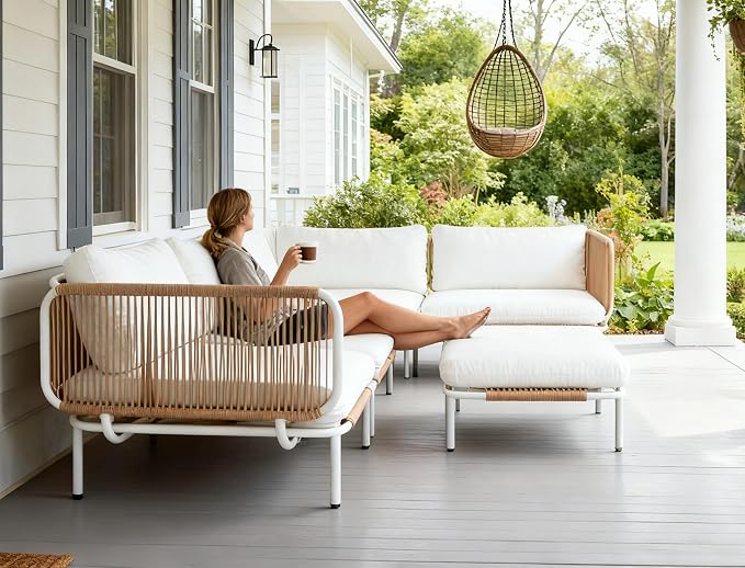 Crestlive Products Outdoor Patio Furniture Set, 6 Seater Modular Oversized - Image 2