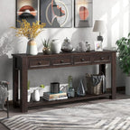 LKTART 63" Solid Wood Console Table Sofa Table - Image 2