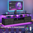 BTHFST TV Stand with Mount for 32/55/65/70 inch TVs, 51.2" LED TV Stand with - Image 3