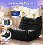 Hobestluk Bean Bag Chair with Memory Foam Ultra Soft Faux Fur Fabric Ergonomic - Image 8