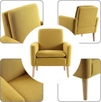 Set of 2 Accent Chairs Living Room Modern Arm Chair Comfortable Fabric Comfy - Image 5