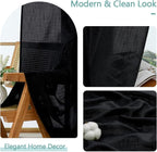 Chyhomenyc Black Semi Sheer Curtains 72 Inch Length 2 Panels Set, Light - Image 8