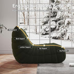 Memory Foam Bean Bag Chair for Adults, Teddy Material Beanbag Sofa - Image 5