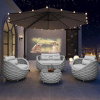 TWT 6-Piece Aluminum Patio Furniture Set, Olefin Rope Modern Outdoor - Image 6