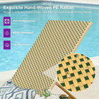 PURPLE LEAF Extra Wide Patio Chaise Lounge Set of 2 Outdoor Lounger French PE - Image 4