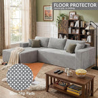 108" Boneless Couch Modular Sectional Sofa, L-Shaped Couch - Image 5