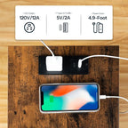 HOOBRO Side Table with Charging Station, Small End Table with USB Port and - Image 5