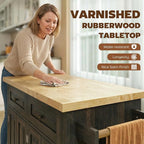 HOMCOM Kitchen Island Cart - Image 3