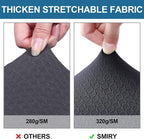 Smiry Waterproof Seat Covers for Dining Room Chairs Set of 8, Stretch Jacquard - Image 4