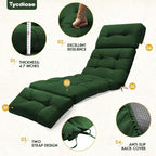 Outdoor Chaise Lounge Chair Cushion Set of 4, Thickened 74.4 x 22 x 4.7 Inches - Image 5