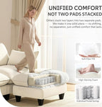 Ihanherry 107" Oversized V-Shaped Modular Sectional Sofa, Cloud Couch - Image 4
