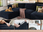 EASE MOOSE Chenille Sectional Modular Sofa, Removable Cover - Image 6