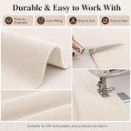 Mini Chenille Linen Blend Upholstery Fabric by the Yard, 57 Inch Wide Soft - Image 5