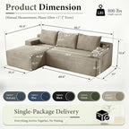 96" Sectional Couches for Living Room Cloud Couch Sofa - Image 2