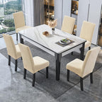 Genina Waterproof Chair Covers for Dining Room Set of 2, Stretch Jacquard - Image 6
