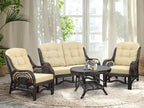 Malibu Lounge Loveseat Sofa Natural Rattan Wicker Handmade Design - Image 5