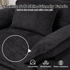 Modern Oversized Accent Chairs Set of 2, Chenille Cloud Sofa Chair - Image 4