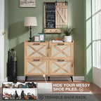 Barnyatoh Shoe Storage Cabinet, Boho Shoe Organizer - Image 3