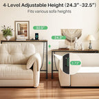 Kitstorack Behind Couch Table, Adjustable Height Narrow Console Table - Image 4