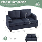 YOUDENOVA 2 Piece Set Comfy Sofa Couch, Loveseat Sofa * 2 - Image 2