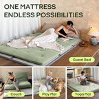 ZonLi Japanese Floor Futon Mattress Twin Size 75"x 39", 100% Cotton Cover 2.5'' - Image 4